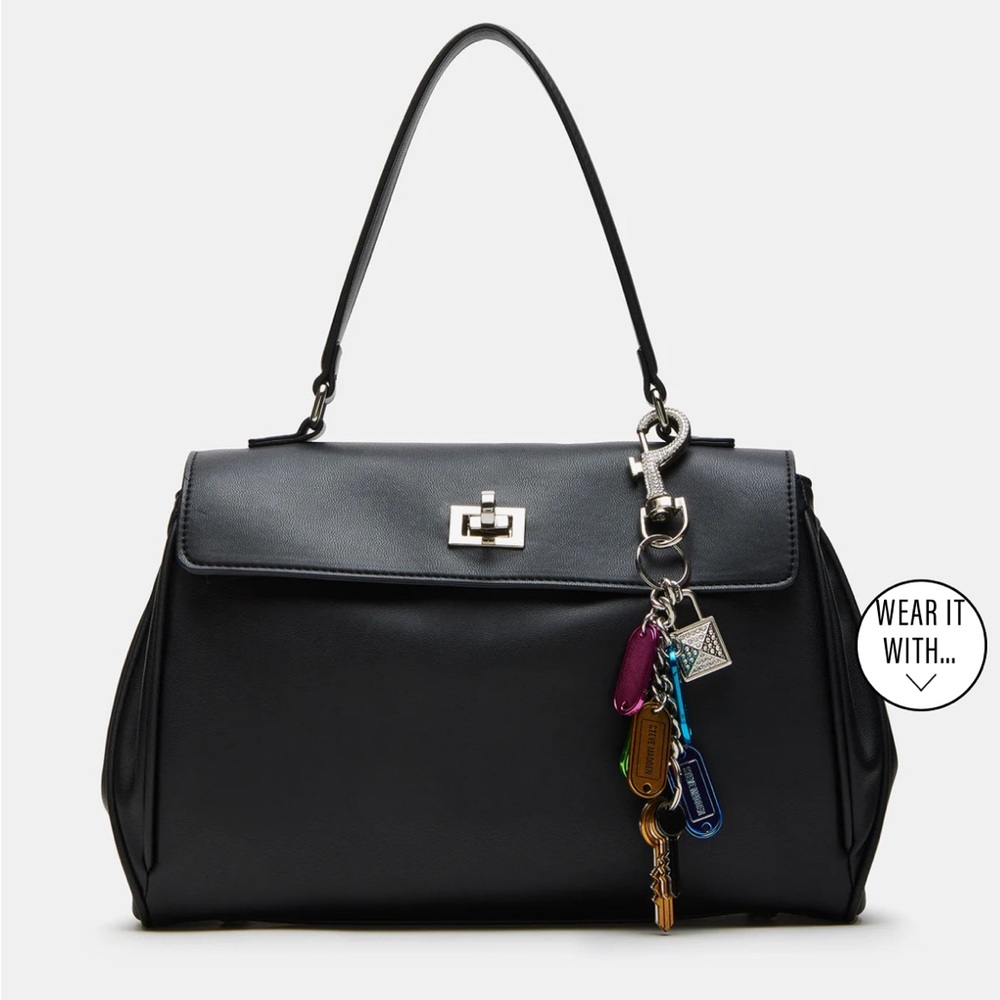 New Steve Madden Alfee Purse with Chain Strap and Keychain